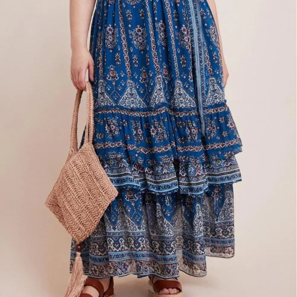 Anthropologie Sasha Ruffles Maxi Dress - XS - NWT - Picture 3 of 9